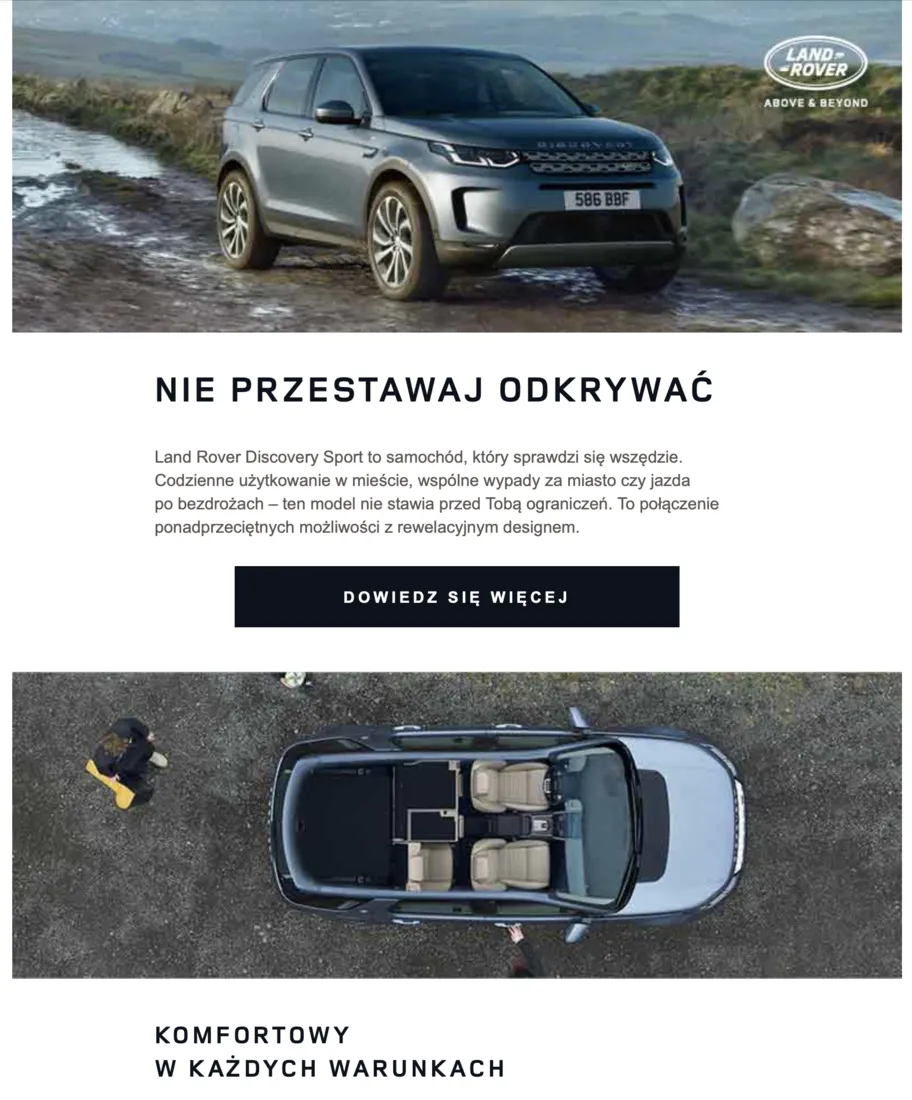 Land Rover — mailing